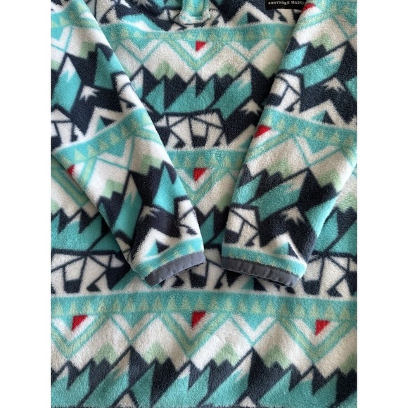 Youth Fairbanks Pullover in White & Teal by Southern Marsh Youth Size Large EUC - Picture 8 of 16